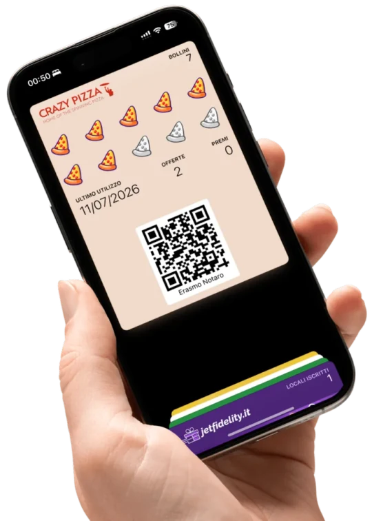 Esempio di fidelity card JetFidelity in Apple Wallet